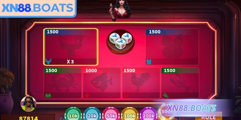 Quan sát các biểu tượng xuất hiện để chọn cửa cược